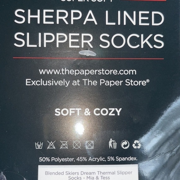 Cozy Sherpa lined slipper Socks NWT Tess & Mia - Picture 3 of 4